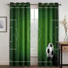 Sheer Curtains Football Letter Printing Living Room Bedroom Home Decoration Boy's Necessary Polyester Material 221008