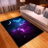 Carpets 3D Space Starry Sky Print Carpet Doormat Bedroom Area Rug Modern Solid Anti -Slip Blanket Livingroom Kitchen Home Decor