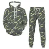 Männer Trainingsanzüge D Camouflage Print Hoodies Sets Zwei Stück Set Männer Frauen Sweatshirt Hosen Herbst Winter Sportswear Kleidung G221010
