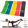 Yoga Resistance Bands 5st Set Fitness Workout Träning Band med olika styrka Pull Rope Body Shaping Training Latex Pedal Bands