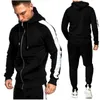 Survêtements pour hommes Automne Hiver Survêtement Streetwear Casual Set Hoodies Sportswear Pieces Zipper JacketPants Sports Suit G221010