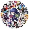 50 pcs Demon Slayer Anime Cartoon Ordinateur Portable Autocollants Bouteille D'eau Ordinateur Portable Voyage Cas De Voiture Planche À Roulettes