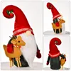 Decorações de Natal Papai Noel Ornamentos Decoração de Árvore Decoração Elk Snowman Plush Doll para casa 2022 Pingente Gift Holiday