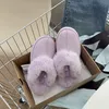Pantoufles en coton Sandales à plateforme chaude Chaussures pour femmes Fourrure Fourrure Fluffy Slipper Bottes de neige
