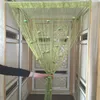 Ren gardiner dörrlinje gardin rosblomma form fönster tråd hängande vestibul sträng gardiner tofs valance divider dekoration hem diy 221008