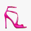 Designer Sandals Women Shoes Luxury Azia 110 Patent Leather Ankle Strap Sandal Open Toes Stiletto Heel EU35-43 With Box Dresses Wedding