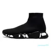 Botas balenciagas Negro Blanco 2.0 Velocidades Zapato Plataforma Azul Zapatillas de deporte Calcetines Hombre Mujer balencigas Diseñador Tripler Light Paris Sliver Brown Ruby Graffiti H1NT