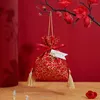ギフトラップ5PCSポータブルキャンディーバッグクリエイティブパッケージングボックス中国の結婚式ブロケードリターン