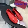 Designer Robe Ballet Chaussures Printemps Automne 100% peau de mouton Boucle en métal Mode Femmes Plat Egg Roll Chaussure de bateau Lady Cuir Lazy Dance Mocassins Grande taille 34-41-42 avec boîte1