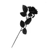 Dekorative Blumen Gothic Black Rose Künstliche Simulation Valentinstag Geschenk Hochzeit Home Dekoration Rosen Po Requisiten