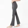 Frauen Yoga Ausgestellte Hosen Groove Sommer Damen Hohe Taille Slim Fit Bauch Bell-Bottom-Hose Zeigt Beine Lange Fitness net Rot Fashion3