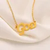 Pendant Necklaces Fashion Letter God Group 14 K Yellow Fine Gold GF Chain Necklace G O D LARGE Korea Nymph Student Clavicle