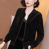 Women's Jackets New Plus Size 5XL Long Sleeve Thin 2022 Basic Jacket Female Bomber Zipper Baseball Jackets Gold Velvet Black Women Jackets T221008