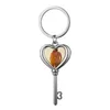 Fashion DIY sublimation blank keychain alloy silver heart designer keychain wallet Handbag Carabiner Keychains Car Key Ring for Woman Man Valentines Day Christmas