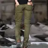 Jeans para hombre Jeans para hombre Jeans de motorista de mezclilla verde Skinny Runway Distressed Slim Elastic Homme Hip Hop Military Motorcycle Cargo Pants 221008