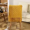 Deken Aesthetic Nordic Knitted Throw Blanket op het bed Sofa Throw Travel TV Blanket Soft Handdoek Bed R230616