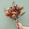 Decorative Flowers Willow Acorn Fruit Bunch Luxury Artificial Fall Wedding Decoration Mariage Deco Fleur Artificielle Flores Home Decor