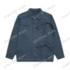 Xinxinbuy Hommes Designer Manteau Veste Denim Jacquard lettre à manches longues femmes rouge noir kaki bleu XS-L