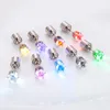 Novelty Lighting Light Up LED Earrings Hot Christmas Studs Flashing Blinking Stainless Steel gadget Dance Party Accessories Supplies Gift D2.0