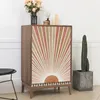 Curtain Nordic Polyester Scenery Shade Curtains Kitchen Cabinet Shelf Half With Tassel Wardrobe Cover Home Decoration