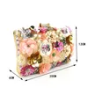 Evening Bags Women Flower Wedding Party Clutch Purse Diamonds Sequins Women's Handbags Luxury Designer Brand Chain Shoulder Bag