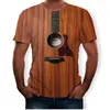 Men's Casual Shirts Sleeves Tops Short Tees Printed Men's 3D Cool T-shirt Guitar Fashon Summer Blouse