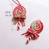 Christmas Tree Decoration Ornament Simulated Soft Clay Lollipop Red White Candy Cane Tree Pendants Xmas 2023 Decor For Home