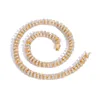 8mm 16/18inch Iced Out CZ Miami Cuban Link Chain Mens White Yellow Gold Chains Netclace Mashing Hip Hop Jewelry