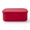 أدوات المائدة مجموعات ملونة سيليكون غداء مربع Bento Rectangle حاويات متداخ