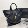 Sac fourre-tout de styliste pour femmes, sacs à main verts, porte-monnaie en fil, sacs en cuir véritable, matériel de mode, grandes lettres, poche intérieure à fermeture éclair, pochettes fourre-tout de grande capacité