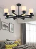 Chandeliers Farmhouse Chandelier Wagon Wheel Modern Ceiling Lamp For Living Room Dining Bedroom Vintage Home Black Silver Light Fixtures E27