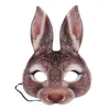 Party Masks Eva Half Face Mask for Adult Halloween Animal Head Cosplay Masque Easter Carnival Masquerade Acessory