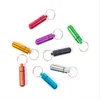 Porta della catena chiave in alluminio per pillola impermeabile Bottle Bottle Keychain Jar stoccaggio Accessori per fumare 2347373