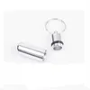 Sleutelhangerhouder Aluminium Waterdicht Pillendoosje Flescontainer Sleutelhanger Jar Opslag Stash Roken Accessoires3587447