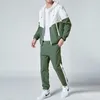 Tracksuits voor heren stelt tweedelige set tracksuit casual ritsjack broek Harajuku Sport Suit Spring en herfst hoodies Sportswear G221010