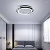 Led-ventilatorlamp plafond rond creatieve persoonlijkheid slaapkamer studeerkamer restaurant modern minimalistisch decoratief