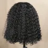 13X4 Lace Human Hair Wigs Short Curly Bob Curly Brazilian 4X4 Pre Plucked Deep Wave 5x5