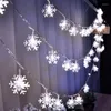 Stringhe 5M 40Leds Albero di Natale Fiocchi di neve Stringa LED Fata Luce Natale Festa a casa Matrimonio Giardino Ghirlande Decorazioni con batteria