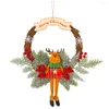 Dekoratif Çiçekler Noel Baba Kardan Adam Rattan Çelenkleri Noel Aksesuarları El Yapımı El Sanatları Asma Kolye Tatil Dekorasyonları