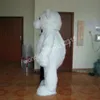 Costumi mascotte di orso peloso bianco ad alte prestazioni Regali di Carnevale di Halloween Regali unisex per pubblicità esterna Abiti per feste di celebrazione di personaggi dei cartoni animati