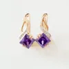 Dangle Earrings Women Drop Korean Office Style Rose Gold 585 Color Jewelry Blue Stone Designs For