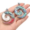 Pendant Necklaces Yachu Natural Freshwater Abalone Shell Round Shape Making DIY Necklace Bracelet Jewelry Gift Accessories Size 40x50mm