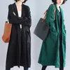 Women's Trench Coats 2022 Autumn Winter Corduroy Jacket Women Femme Long Coat Vintage Loose Cardigan Windbreaker Female Outerwear