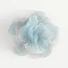 Dekorativa blommor 20st/Lot Mix Colors Vintage Artificial Fabric Flower for Girls Headband Chic Hair Clip Accessories Diy