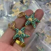 Fashion Designed Necklaces Bracelet Earring Starfish Pendant Sea Travel Holiday Style Banshee Medusa Head Portrait 18K Gold Plated Designer Jewelry 13-9