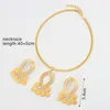 Halskette Ohrringe Set Gold Plated Schmuck für Frauengeometrie und Hochzeiten Dubai Brautfarbe Geschenke