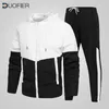 Tracksuits voor heren stelt tweedelige set tracksuit casual ritsjack broek Harajuku Sport Suit Spring en herfst hoodies Sportswear G221010