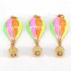 Hanger kettingen 10 stks mode luchtballon charme email Gold vergulde ketting diy sieraden benodigdheden