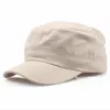 Berets Wholesale Retro Simple Solid Color Caps Military Caps Men Women Outdoor Jungle Desert Windproof Shade Dad Snapback Hats JM06