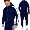 Survêtements pour hommes Automne Hiver Survêtement Streetwear Casual Set Hoodies Sportswear Pieces Zipper JacketPants Sports Suit G221010